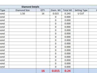  Diamond Hoops 3D print model