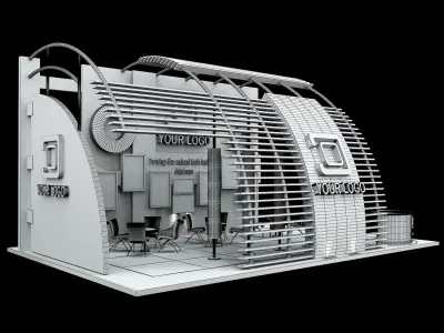 Booth Exhibition Stand a508 3D model