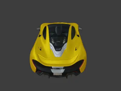 McLaren P1 Volcano Yellow pubg Low-poly 3D model