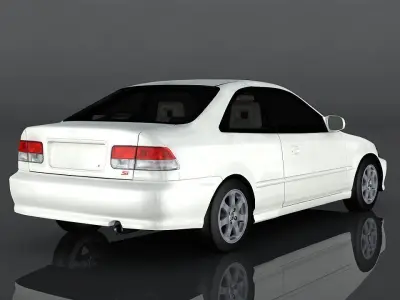 Honda Civic SI 1999  Low-poly 3D model