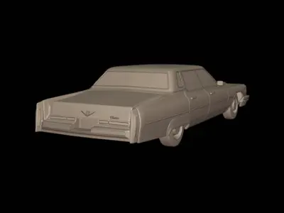 cadillac deville sedan 1975 4 doors  3D print model