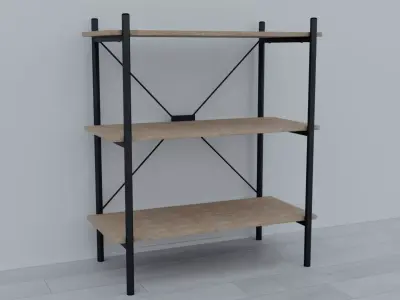 Shelving VANDBORG 3 Jysk Low-poly 3D model