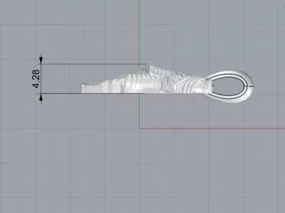 Winged Bull Pendant 3D print model