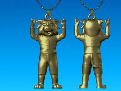 NCAA - Necklaces OHIO BOBCATS - Hanging Figurine 3D print model