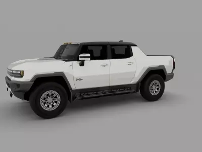GMC Hummer EV 2022 Low-poly 3D model