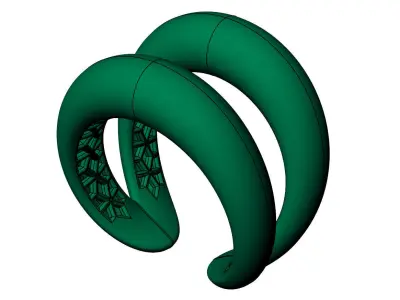 Loop gold ring 3D print model