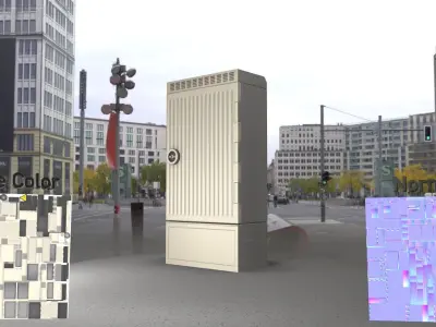 Electrical Distribution Cabinet 134 Low-poly 3D model