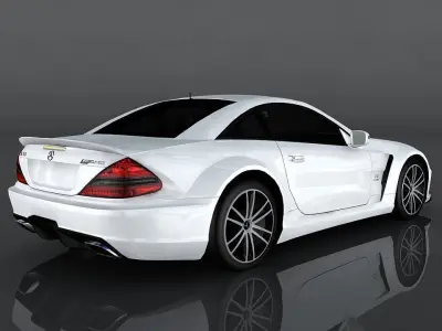 Mercedes Benz SL65 AMG Low-poly 3D model