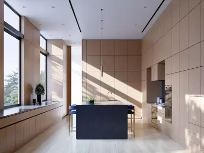 Luxury Modern Kitchen - Blender edition 3D model