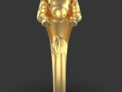 ram sheep ring Silver Gold  Print 3D print model