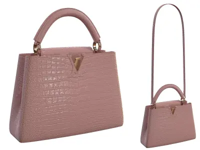 Louis Vuitton bag Capucines Pink Crocodile Leather 3D model