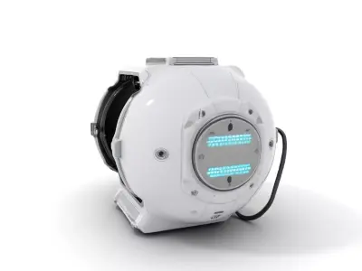 Futuristic Capsule Model Pack with Interactive Display Low-poly 3D model