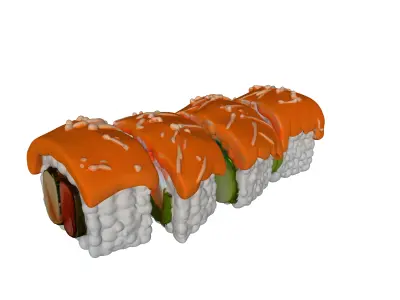 Sushi Low-poly 3D model purchase
