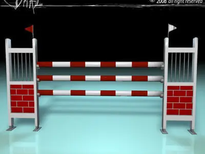 White-red jump 3D model