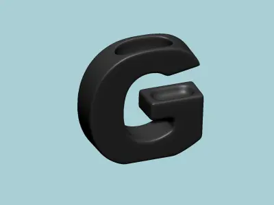 Vase G - Alphabet Vases Collection Letters - STL Printable 3D print model
