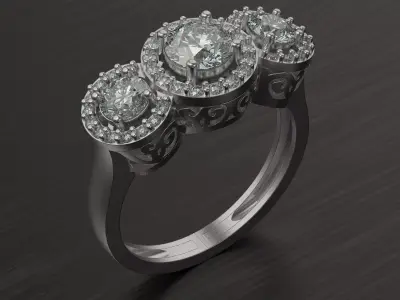 diamond ring Free 3D print model order