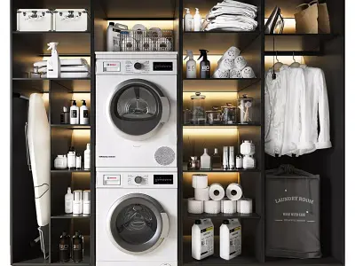 cabinet machine washing Modern decorative 3D model
