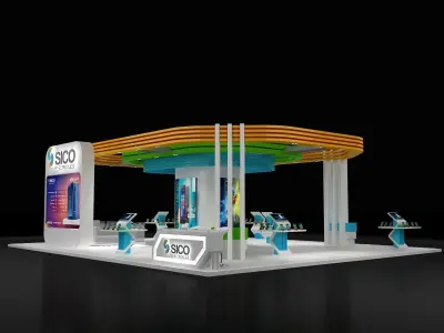Booth Exhibition Stand a301 3D model