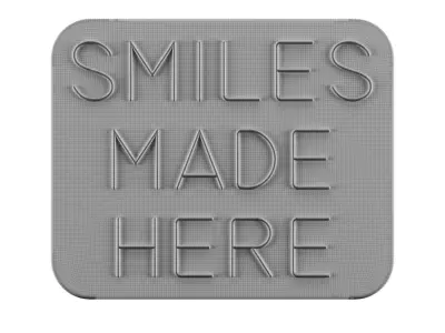 Smiles Made Here Neon Sign 3D model