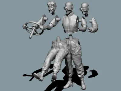 Tazio Nuvolari Driver 3D print model