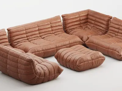 CERTIFIED Ligne Roset TOGO Large set in natural 3D model