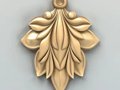 Carved decor central 047 3D model