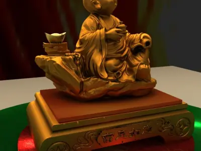 Chinese monk 3D model