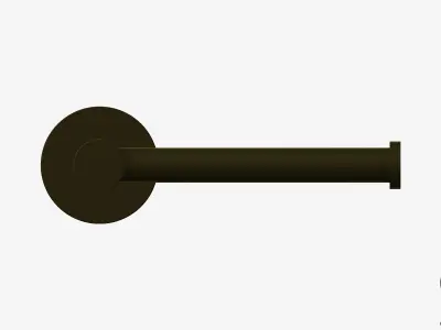 Toilet Roll Holder - Single - Luxury - Round - Round Plate Low-poly 3D model