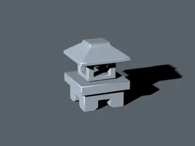 Asian Garden lamp Free low-poly 3D model