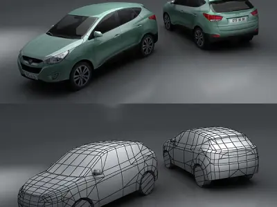 Hyundai ix35 Low-poly 3D model
