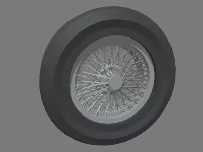 Low Poly Wheel 03 Low-poly 3D model