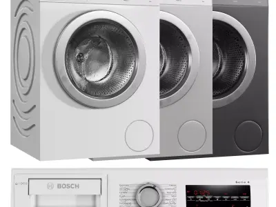 Bosch Wahing Machine Low-poly 3D model