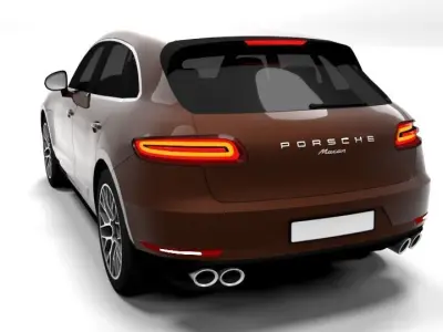 PORSCHE MACAN 2015 LOWPOLY Low-poly 3D model