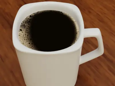 Cup of Coffee Low-poly 3D model