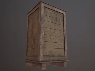 Shipping Crate Low-poly 3D model