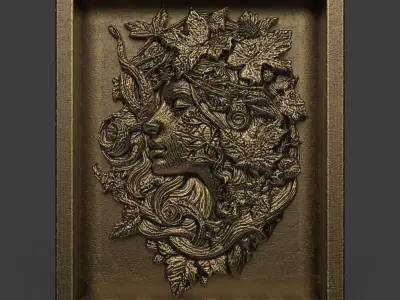 girl frame wall decor  3D print model