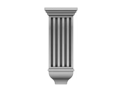 Reeded Renaissance Transitional Corbel and Bar Bracket 3D print model