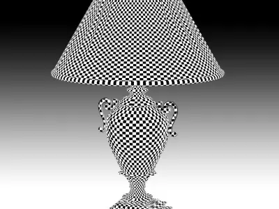 Griffiths and Griffiths 74111 antique brass crystal table lamp 3D model