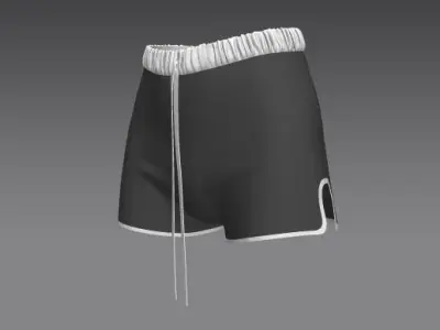 Girl sports shorts 3D model