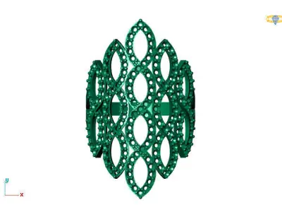 Vintage Womens Diamond Ring Women Rings 3dmodels 3D print model 3D print model shop
