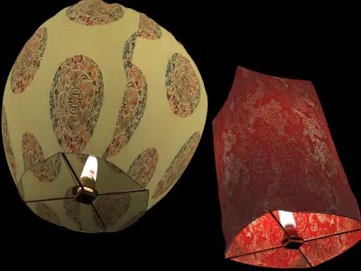 Chinese sky lantern  3D model