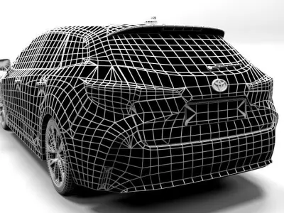 TOYOTA COROLLA TOURING Low-poly 3D model