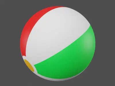 Beach Ball Low-poly 3D model buy
