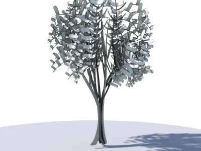 Cartoon tree S2Av4 Low-poly 3D model