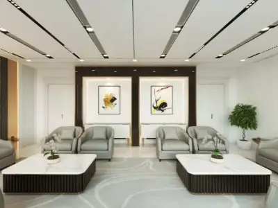  Office Room Interior Model 3D model