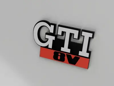 GTI 8V golf monogramme  3D print model