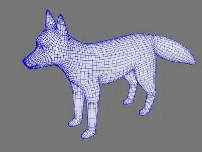 Low poly Fox Low-poly 3D model get