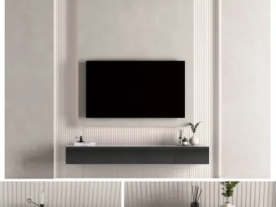 Tv Wall Set 12 3D model