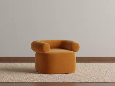 Soul Upholstered Arm Chair 3D model