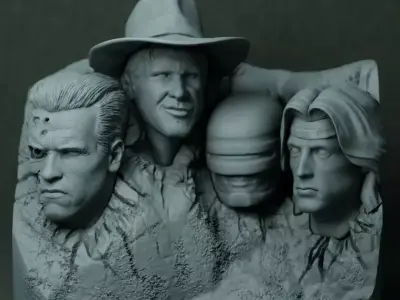 Mt Rushmore classic cine version 3D print model